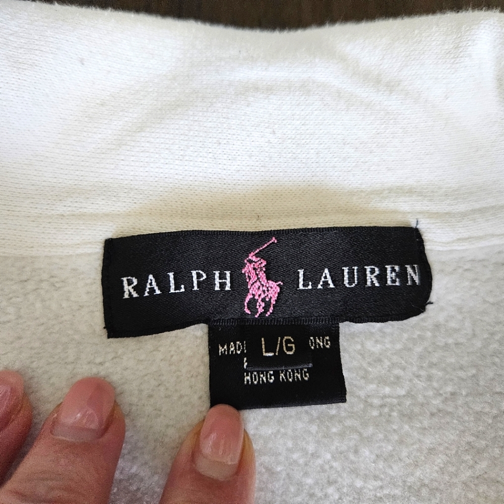 RL BLACK LABEL - Pink Polo Sweatshirt White - Picture 9 of 13